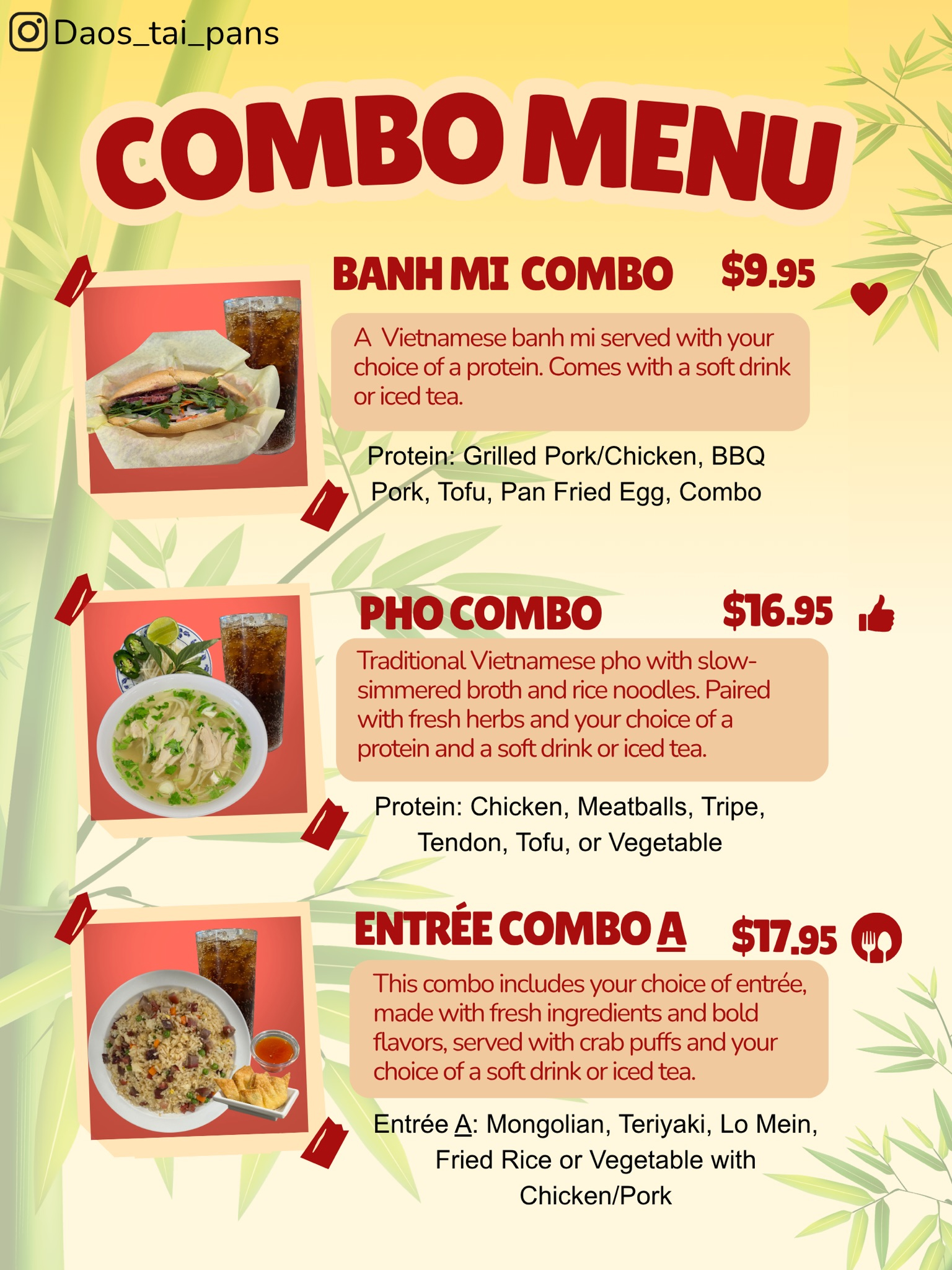 Combo Menu Poster 1